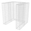 Gabionen-Mülltonnenverkleidung für 1 Tonne Stahl 110x100x120cm