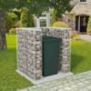 Gabionen-Mülltonnenverkleidung für 1 Tonne Stahl 110x100x120cm
