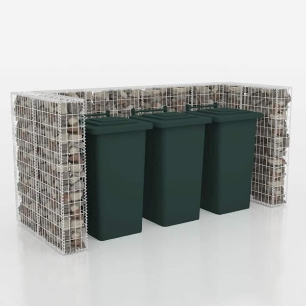 8718475521808_g_en_hd_1.jpg Gabionen-Mülltonnenverkleidung für 3 Tonnen Stahl 250x100x120cm