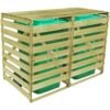 Mülltonnenbox für 2 Tonnen 240 L Imprägniertes Holz