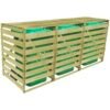 Mülltonnenbox für 3 Tonnen 240 L Imprägniertes Holz
