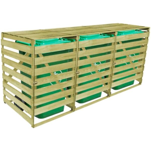 Mülltonnenbox für 3 Tonnen 240 L Imprägniertes Holz