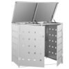 Mülltonnenbox für 2 Tonnen 240 L Edelstahl