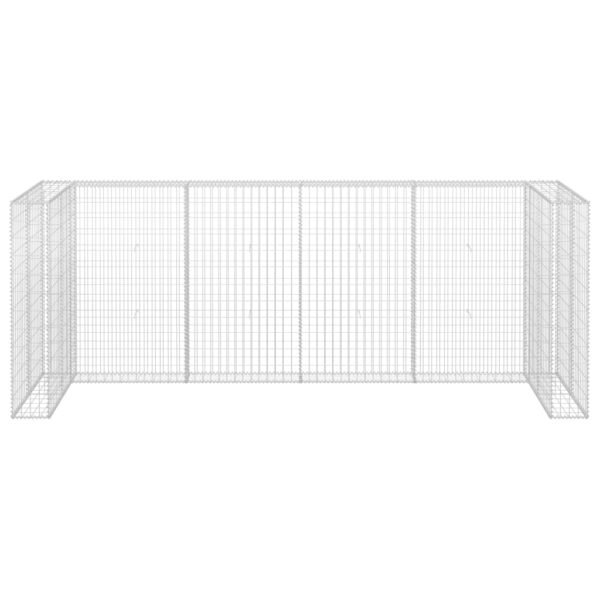 Gabionenwand für Mülltonnen Verzinkter Stahl 320×100×120 cm