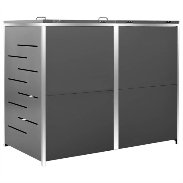 Mülltonnenbox für 2 Tonnen 138x77,5x115 cm Edelstahl