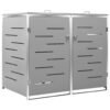 Mülltonnenbox für 2 Tonnen 138x77,5x115 cm Edelstahl