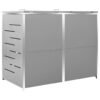 Mülltonnenbox für 2 Tonnen 138x77,5x115 cm Edelstahl