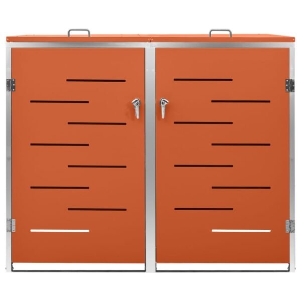 Mülltonnenbox für 2 Tonnen 138x77,5x115 cm Edelstahl