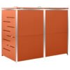 Mülltonnenbox für 2 Tonnen 138x77,5x115 cm Edelstahl