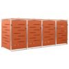 Mülltonnenbox für 4 Tonnen 276,5x77,5x115 cm Edelstahl