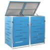 Mülltonnenbox für 2 Tonnen 138x77,5x115 cm Edelstahl