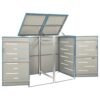 Mülltonnenbox für 2 Tonnen 138x77,5x115 cm Edelstahl