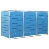 Mülltonnenbox für 3 Tonnen 207x77,5x115 cm Edelstahl