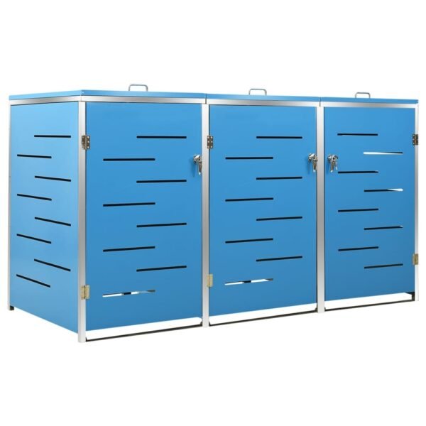Mülltonnenbox für 3 Tonnen 207x77,5x115 cm Edelstahl