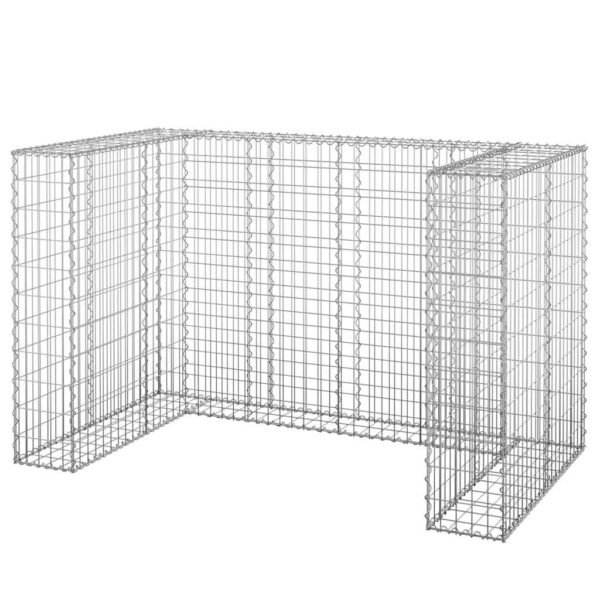 8720286764220_a_en_hd_1.jpg Gabionenwand für Mülltonnen Verzinkter Stahl 180x100x110 cm