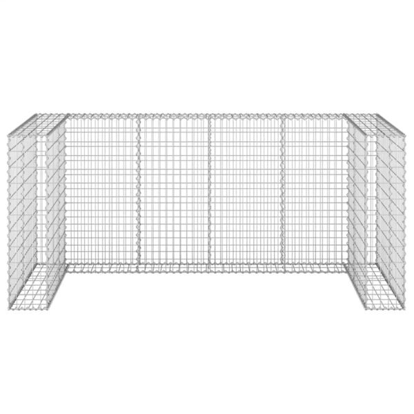 Gabionenwand für Mülltonnen Verzinkter Stahl 254x100x110 cm