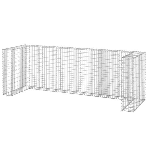 Gabionenwand für Mülltonnen Verzinkter Stahl 325x100x110 cm