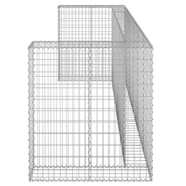 Gabionenwand für Mülltonnen Verzinkter Stahl 325x100x110 cm