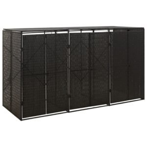 8720845670238_a_en_hd_1.jpg Mülltonnenbox für 3 Tonnen Schwarz 207x80x117 cm Poly Rattan