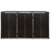Mülltonnenbox für 3 Tonnen Schwarz 207x80x117 cm Poly Rattan
