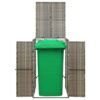 Mülltonnenbox für 1 Tonne Grau 70x80x117 cm Poly Rattan
