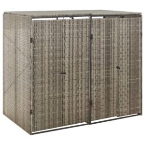 8720845670269_a_en_hd_1.jpg Mülltonnenbox für 2 Tonnen Grau 140x80x117 cm Poly Rattan