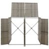 Mülltonnenbox für 2 Tonnen Grau 140x80x117 cm Poly Rattan