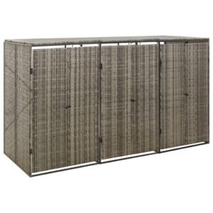 8720845670276_a_en_hd_1.jpg Mülltonnenbox für 3 Tonnen Grau 207x80x117 cm Poly Rattan