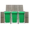 Mülltonnenbox für 3 Tonnen Grau 207x80x117 cm Poly Rattan