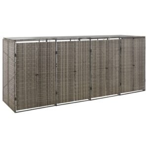 8720845670283_a_en_hd_1.jpg Mülltonnenbox für 4 Tonnen Grau 274x80x117 cm Poly Rattan