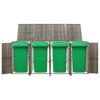 Mülltonnenbox für 4 Tonnen Grau 274x80x117 cm Poly Rattan
