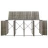 Mülltonnenbox für 4 Tonnen Grau 274x80x117 cm Poly Rattan