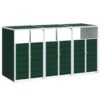 Mülltonnenbox für 3 Tonnen Grün 216x81x115 cm Stahl