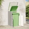 Mülltonnenbox für 1 Tonne Grau 72x81x115 cm Stahl