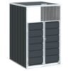 Mülltonnenbox für 1 Tonne Anthrazit 72x81x115 cm Stahl