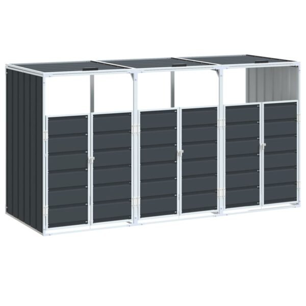 8721012988682_a_en_hd_1.jpg Mülltonnenbox für 3 Tonnen Anthrazit 216x81x115 cm Stahl