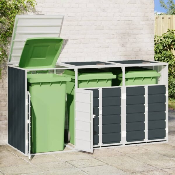 8721012988682_g_en_hd_1.jpg Mülltonnenbox für 3 Tonnen Anthrazit 216x81x115 cm Stahl