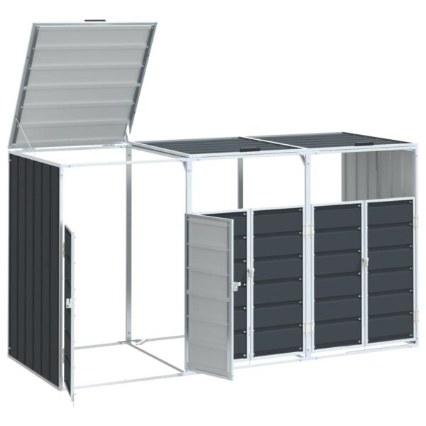 8721012988682_g_en_hd_2.jpg Mülltonnenbox für 3 Tonnen Anthrazit 216x81x115 cm Stahl