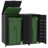 8721102611674_m_en_hd_1.jpg Mülltonnenbox für 2 Tonnen Schwarz 138x79x117 cm Stahl