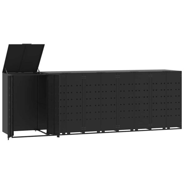 8721102611704_a_en_hd_1.jpg Mülltonnenbox für 5 Tonnen Schwarz 345x79x117 cm Stahl