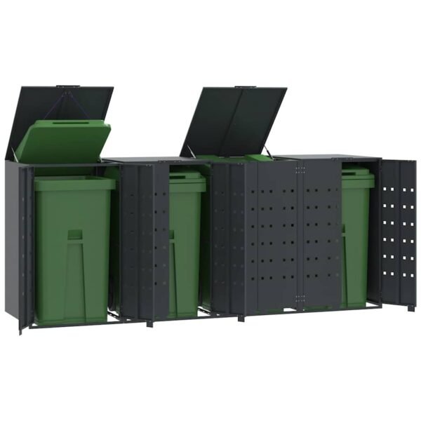 8721102611742_m_en_hd_1.jpg Mülltonnenbox für 4 Tonnen Anthrazit 276x79x117 cm Stahl