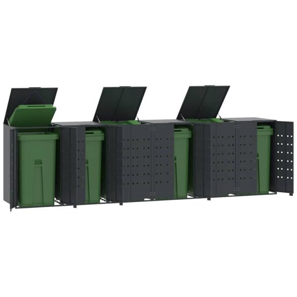 8721102611766_m_en_hd_1.jpg Mülltonnenbox für 6 Tonnen Anthrazit 414x79x117 cm Stahl