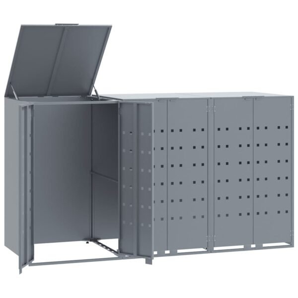 8721102611780_a_en_hd_1.jpg Mülltonnenbox für 3 Tonnen Grau 207x79x117 cm Stahl