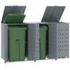 8721102611780_m_en_hd_1.jpg Mülltonnenbox für 3 Tonnen Grau 207x79x117 cm Stahl