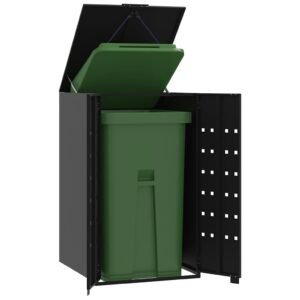 8721102636394_m_en_hd_1.jpg Mülltonnenbox für 1 Tonne Schwarz 69x79x117 cm Stahl