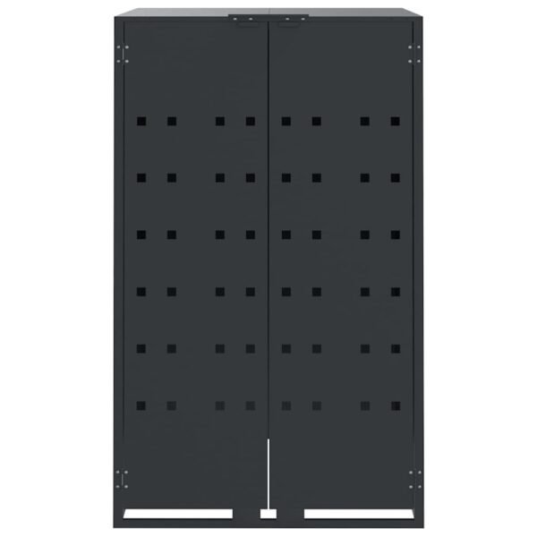 Mülltonnenbox für 1 Tonne Anthrazit 69x79x117 cm Stahl