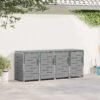 Mülltonnenbox für 4 Tonnen 240L Edelstahl Grau