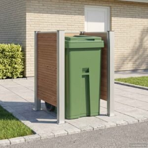 8721451205609_mo-im_en_px16_1.jpg Mülltonnenzaun Braun 85 x 85 x 115 cm Aluminium und WPC