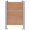 Mülltonnenzaun Braun 85 x 85 x 115 cm Aluminium und WPC
