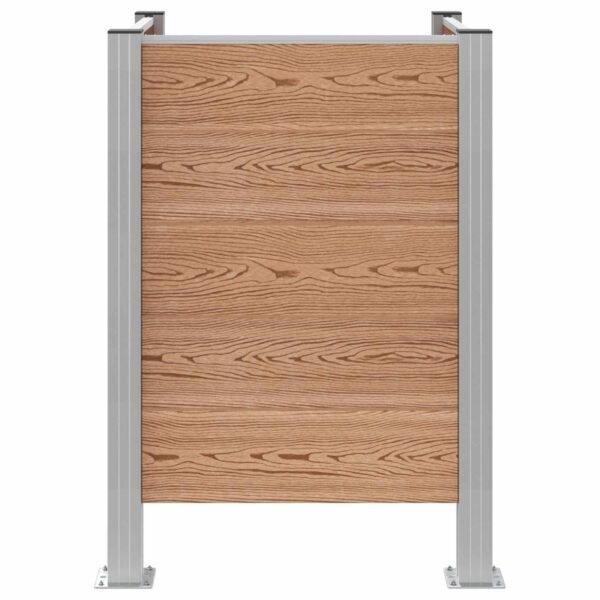 Mülltonnenzaun Braun 85 x 85 x 115 cm Aluminium und WPC